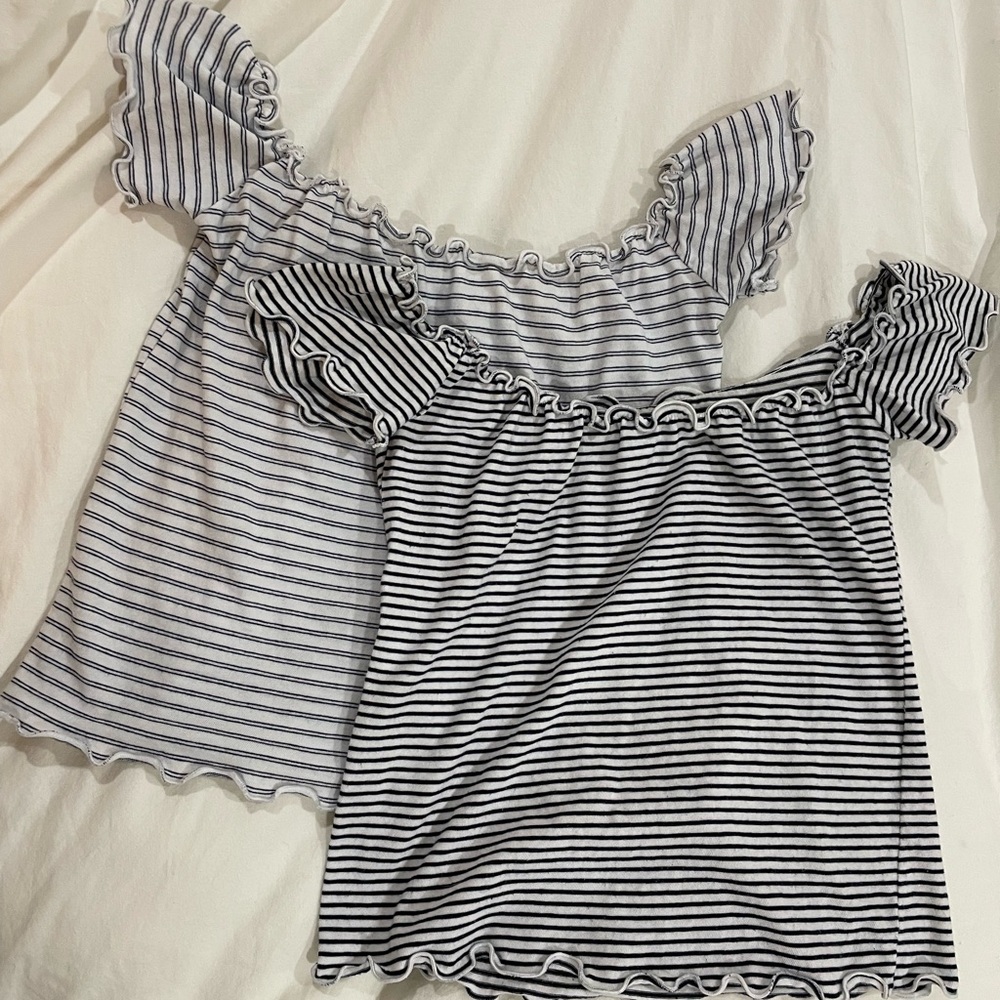 Brandy Melville Stripped off the shoulder top